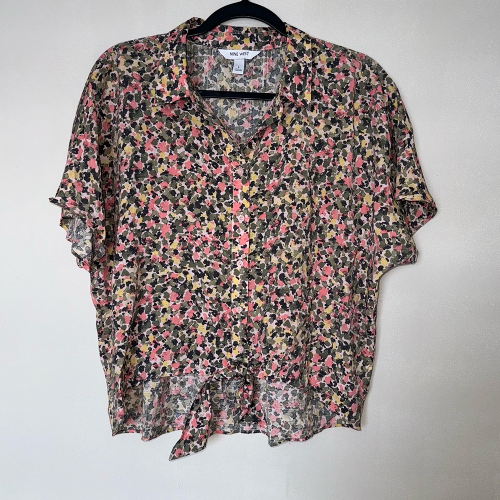 Nine West Floral Blouse